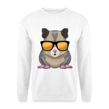 Lunettes de soleil Hamster - Sweat-shirt Unisexe - blanc - Devant