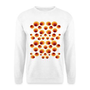50er 60er Polka Dot Kreis Stilmuster - Unisex Pullover - Weiß - Vorne
