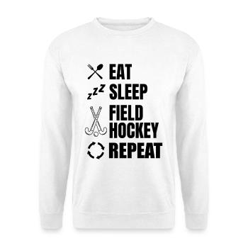 Feldhockey Tagesablauf - Unisex Pullover - Weiß - Vorne
