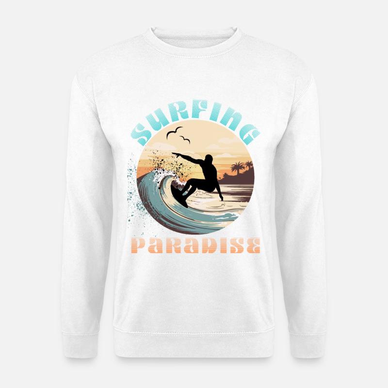 Surfing Paradise - Surfing Lovers Gift Idea - Unisex Sweatshirt - white