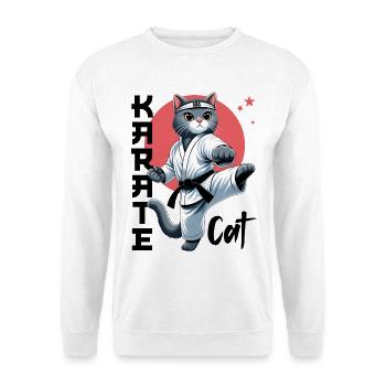 Chat de karaté - Conception d’arts martiaux de chat drôle - Sweat-shirt Unisexe - blanc - Devant