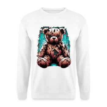 Ours en peluche Vintage ours en peluche - Sweat-shirt Unisexe - blanc - Devant
