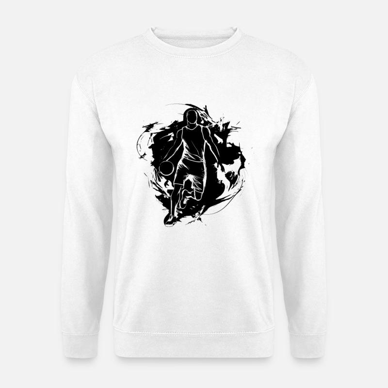 Basketball Grafik - Unisex Pullover - Weiß
