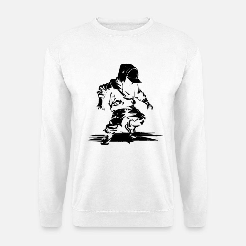 Illustration de danseuse de breakdance - Sweat-shirt Unisexe - blanc