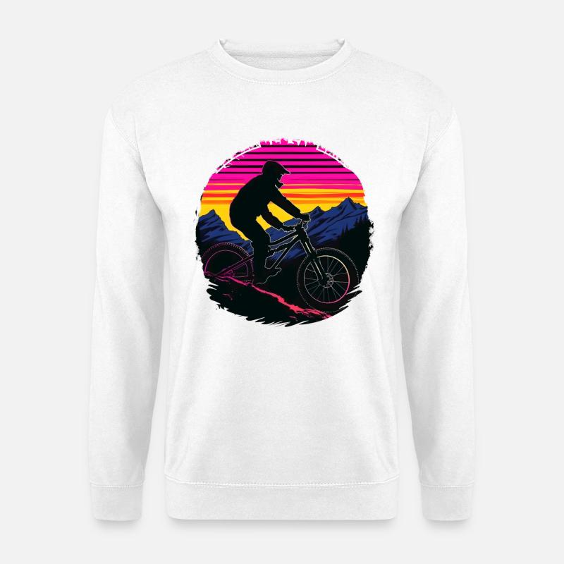 Mountain biking 90s look - Unisex Sweatshirt - white
