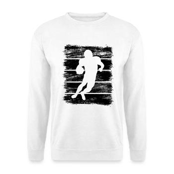 Footballspieler Skizze - Unisex Pullover - Weiß - Vorne