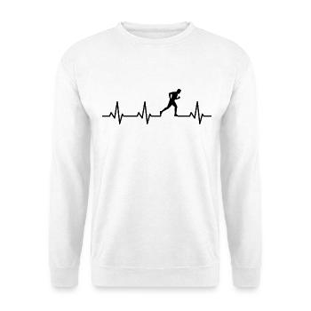 Jogger Heartbeat - Unisex Sweatshirt - white - Front