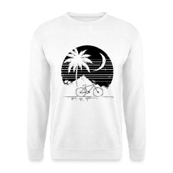 Mountain Biking Illustration - Unisex Sweatshirt - white - Front