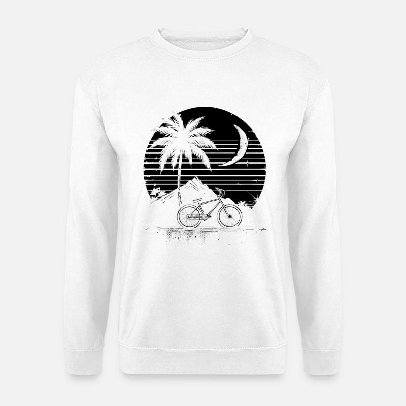 Mountainbiking Illustration - Unisex Pullover - Weiß
