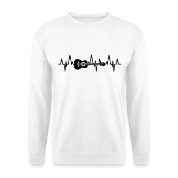 Ukulele Herzschlag - Unisex Pullover - Weiß - Vorne