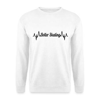 Rollschuhlaufen Herzlinie - Unisex Pullover - Weiß - Vorne