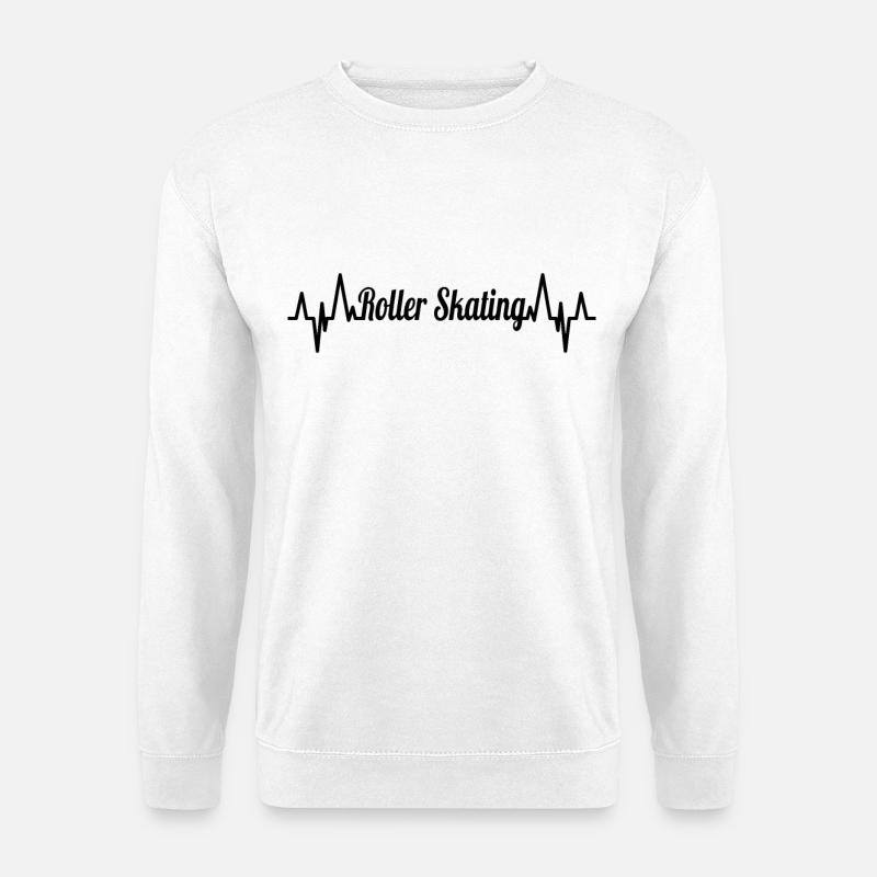 Roller Skating Heart Line - Unisex Sweatshirt - white