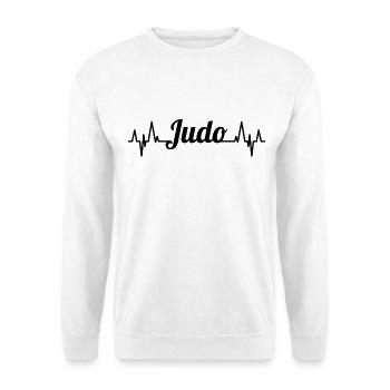 Judoka ECG Heartbeat - Unisex Sweatshirt - white - Front
