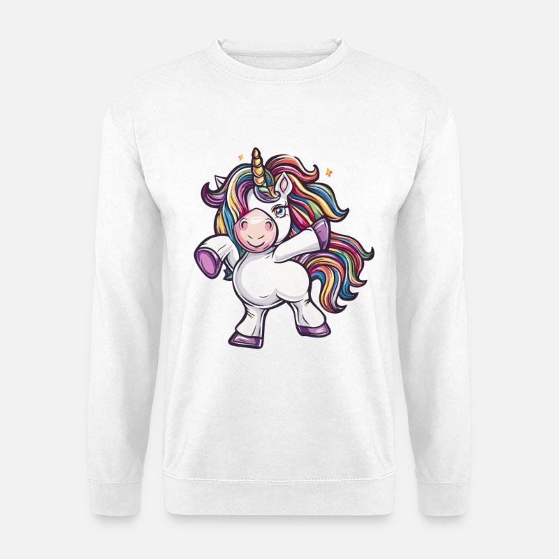 Tanzendes Einhorn - Unisex Pullover - Weiß