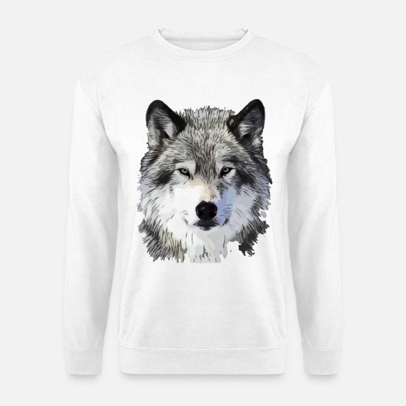 Der Wolf - Unisex Pullover - Weiß