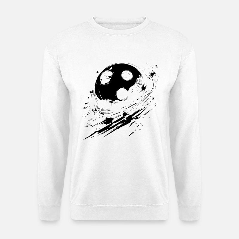 Bowlingkugel Skizze - Unisex Pullover - Weiß