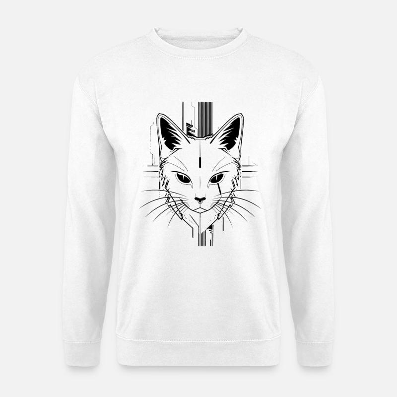 Cat in Steampunk Look - Unisex Sweatshirt - white