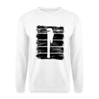 Pipe Wrench Drawing - Unisex Sweatshirt - white - Front