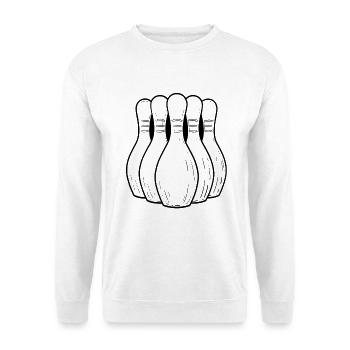 Lustige Bowling Pins - Unisex Pullover - Weiß - Vorne