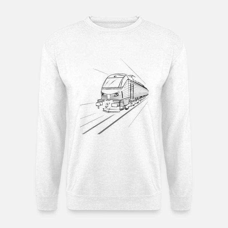 Train Sketch - Unisex Sweatshirt - white