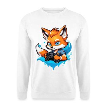 Gamer Clever Gaming Fox - Sweat-shirt Unisexe - blanc - Devant