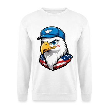USA Flieger Adler - Unisex Pullover - Weiß - Vorne
