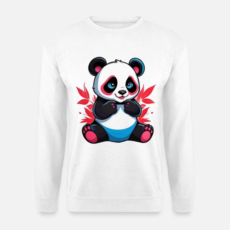 Panda Bär - Unisex Pullover - Weiß