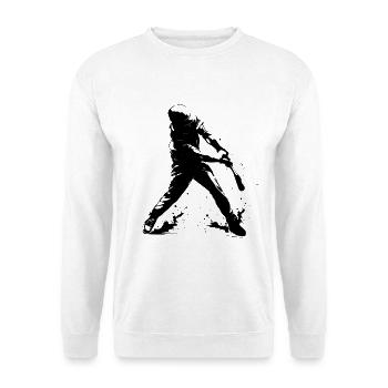 Lustiger Baseballspieler - Unisex Pullover - Weiß - Vorne