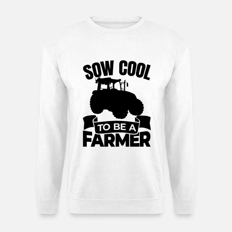 Landwirt Witz - Unisex Pullover - Weiß