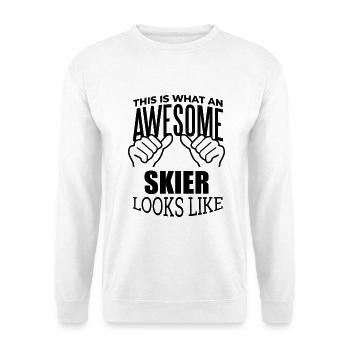 Ski - Unisex Sweatshirt - white - Front