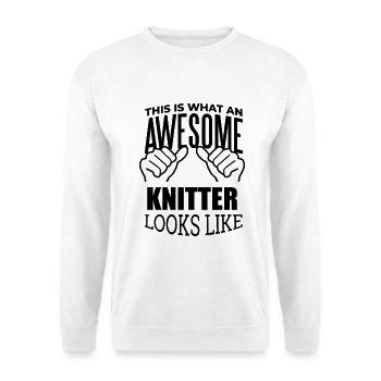 tricot - Sweat-shirt Unisexe - blanc - Devant
