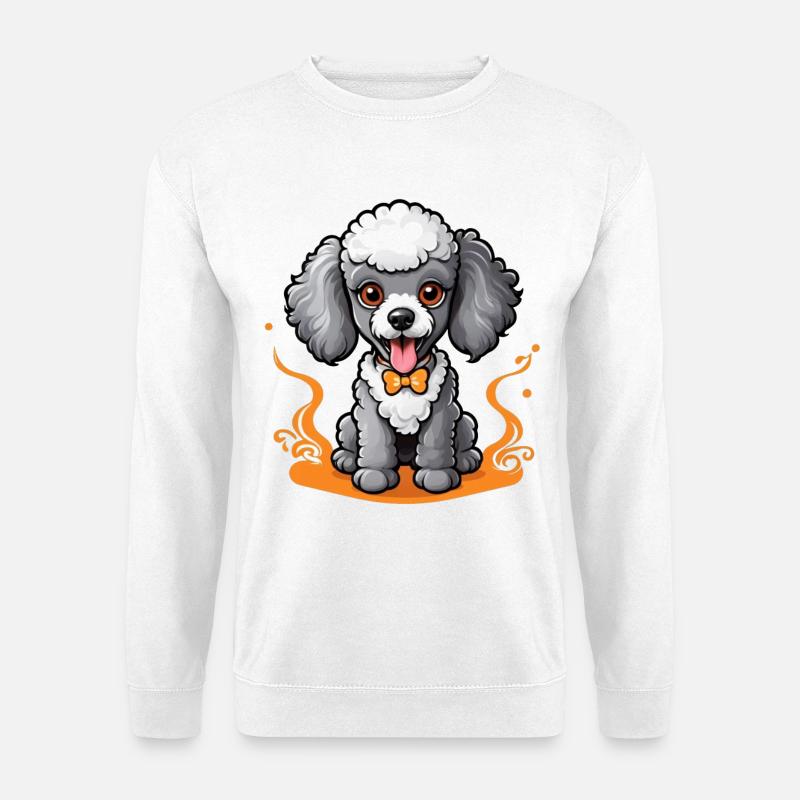 Dapper Poodle - Unisex Pullover - Weiß