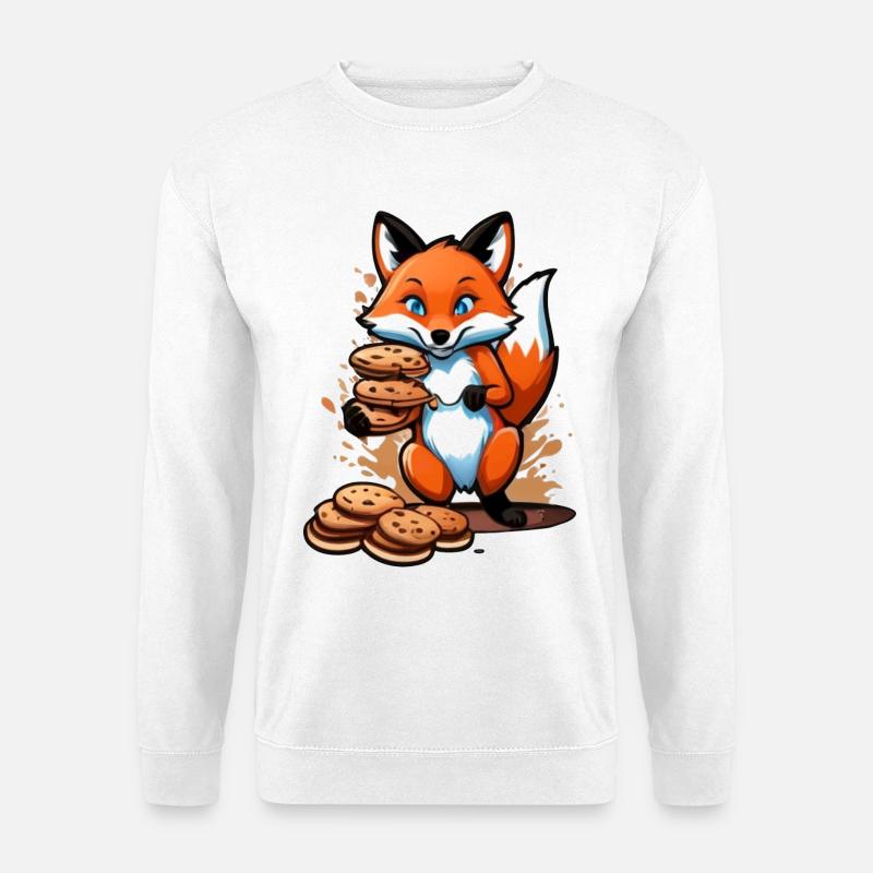 Fox & Cookie Delight - Unisex Pullover - Weiß