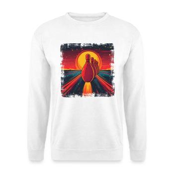 90er Bowlingspiel - Unisex Pullover - Weiß - Vorne