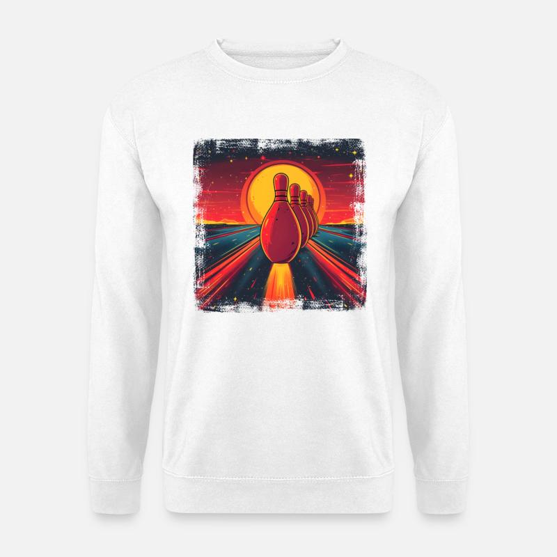 90er Bowlingspiel - Unisex Pullover - Weiß