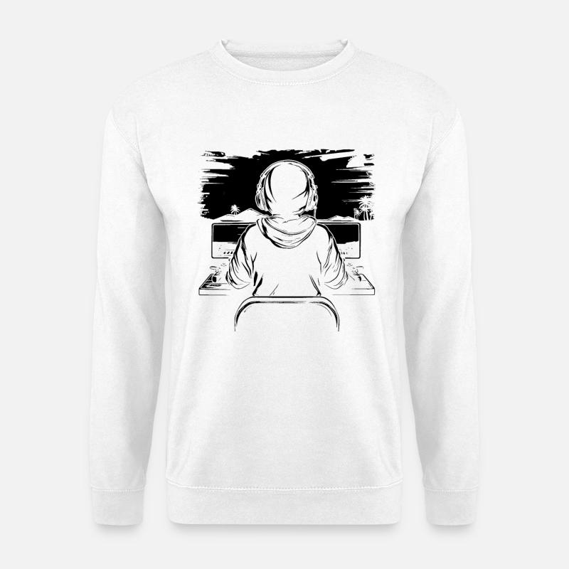 Gamer Skizze - Unisex Pullover - Weiß