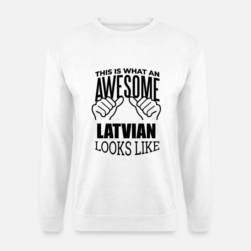 Lettland - Unisex Pullover - Weiß