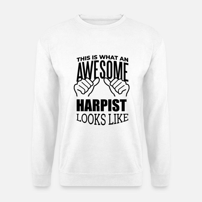 Harfe - Unisex Pullover - Weiß