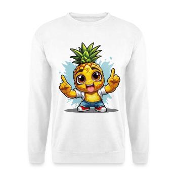Ananas de bonne humeur - Sweat-shirt Unisexe - blanc - Devant