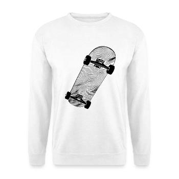 Skateboard Drawing - Unisex Sweatshirt - white - Front