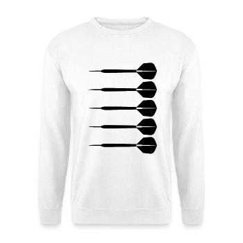 Dart Zeichnung - Unisex Pullover - Weiß - Vorne