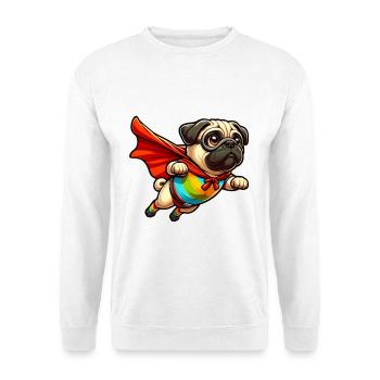 Superhero Pug - Unisex Sweatshirt - white - Front