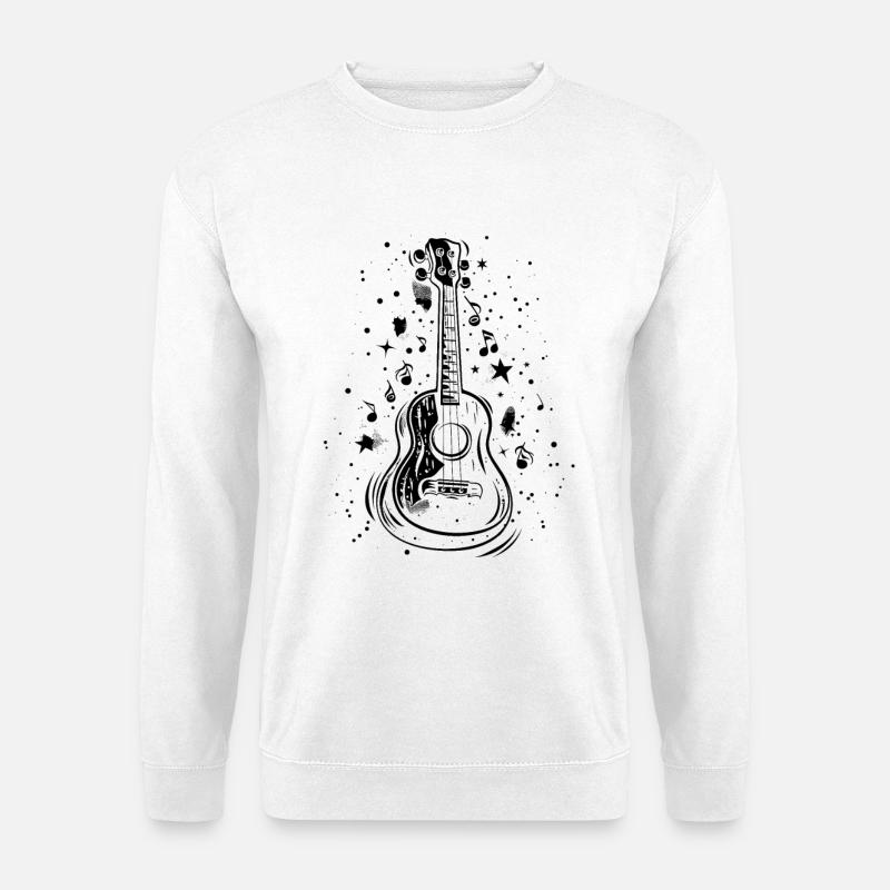 Ukulele Zeichnung - Unisex Pullover - Weiß
