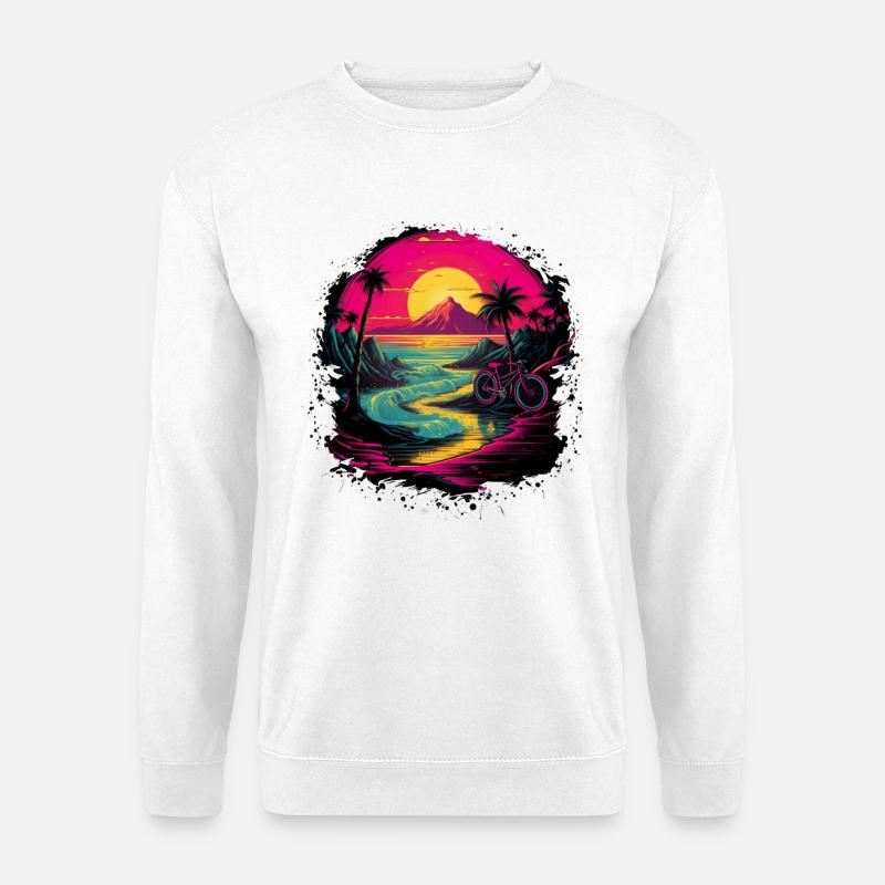 90er Radfahrer - Unisex Pullover - Weiß
