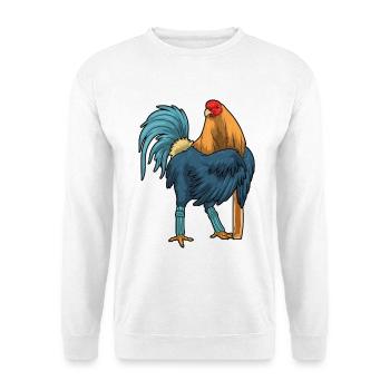 Rooster Cricket Cricket Bat - Unisex Sweatshirt - white - Front