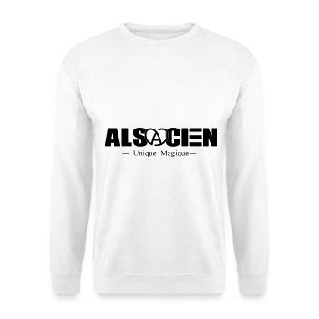 Alsacien unique et magique - Sweat-shirt Unisexe - blanc - Devant