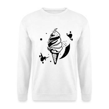 Graphique de crème glacée - Sweat-shirt Unisexe - blanc - Devant