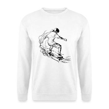 Skater Drawing - Unisex Sweatshirt - white - Front