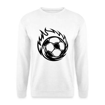 Fußball Cartoon Stil - Unisex Pullover - Weiß - Vorne