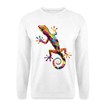 Gecko Eidechse Reptil Geckos Echse Leguan Gekko - Unisex Pullover - Weiß - Vorne